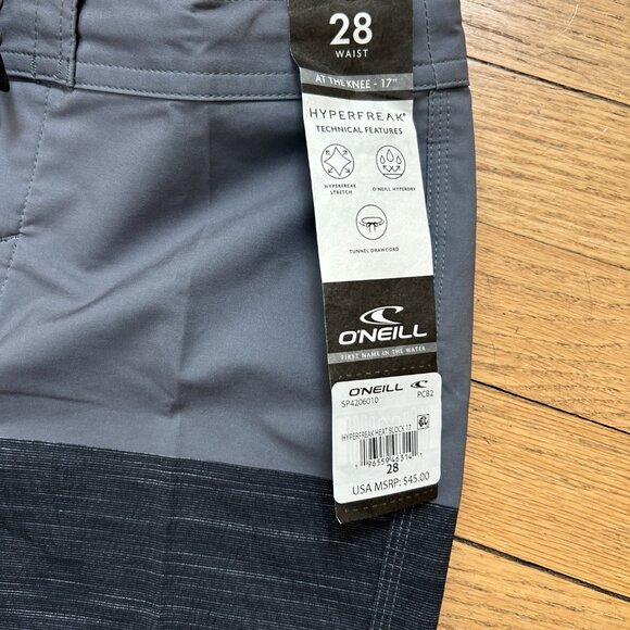 NWT O'Neill BOY'S HYPERFREAK HEAT BLOCK 17" BOARDSHORTS - Picture 5 of 8